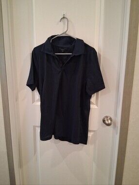 Tahari Men's Dark Navy Short-Sleeve Polo Size Large